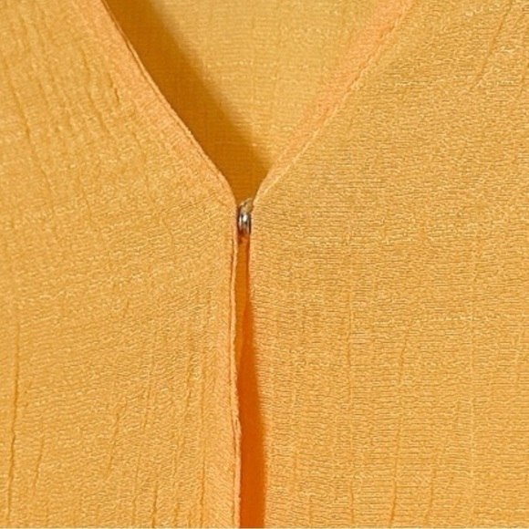 Umgee Blouse Size S Orange Multicolor Floral Ballon Sleeve Oversized Boho - Picture 5 of 10